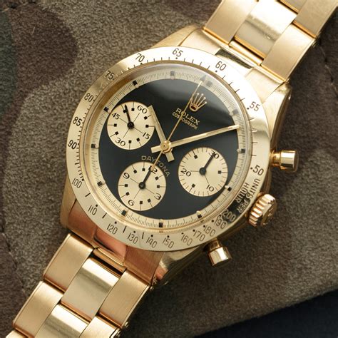 rolex daytona yellow gold paul newman|rolex daytona 6239 price.